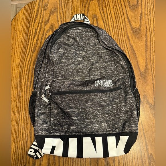PINK Victoria's Secret Black and Gray Backpack - Picture 1 of 8